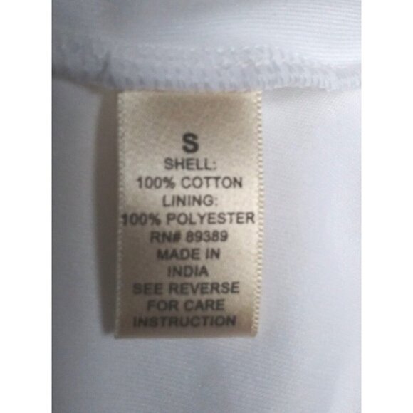 White skirt flare A-Line Cottagecore Boho eyelet lacy accents Modest gypsy - Picture 9 of 11